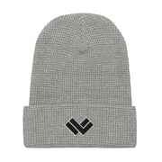 Lacrosse Waffle Beanie - Gray Front with Logo 