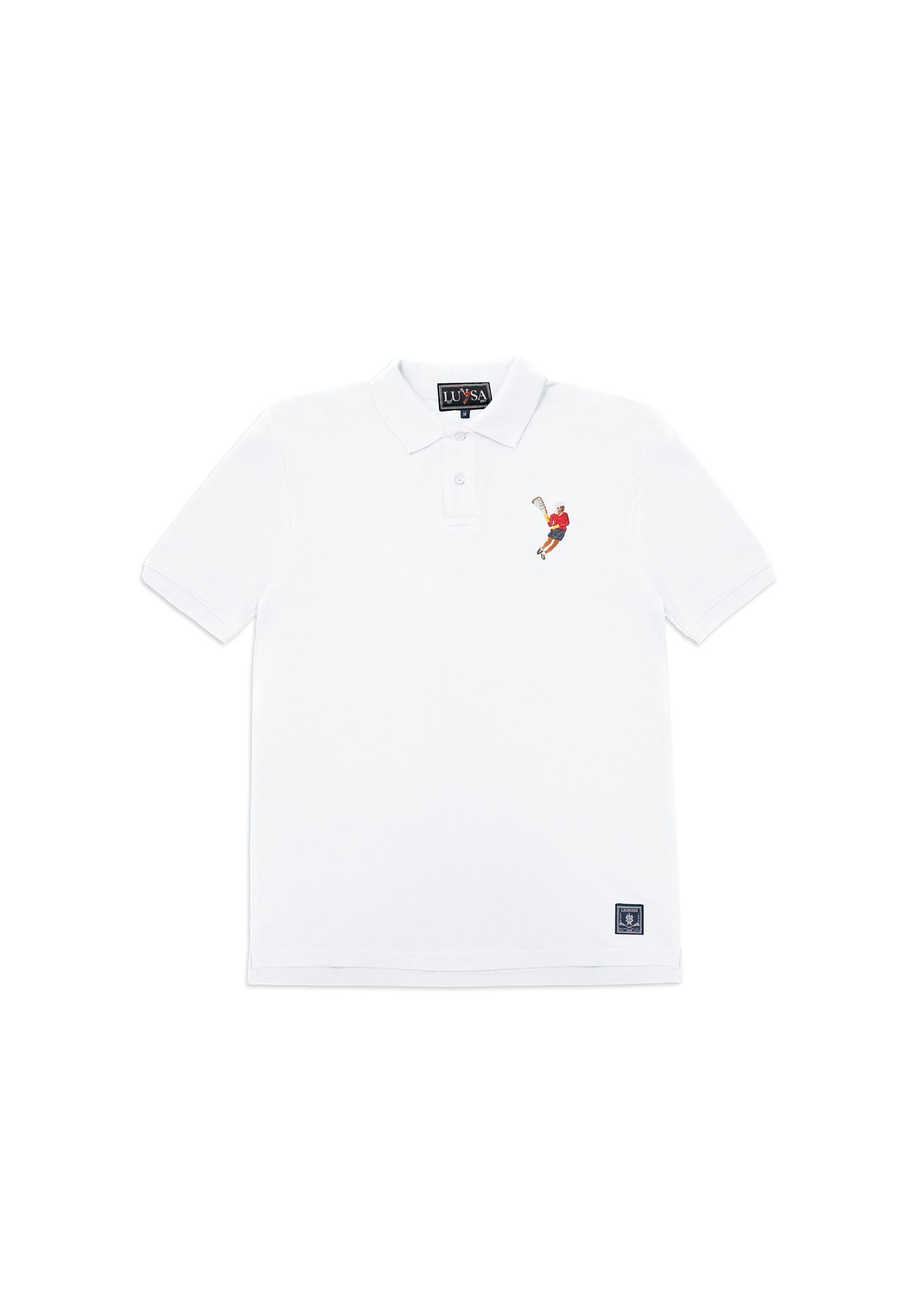 Classic White Lacrosse Polo Shirt