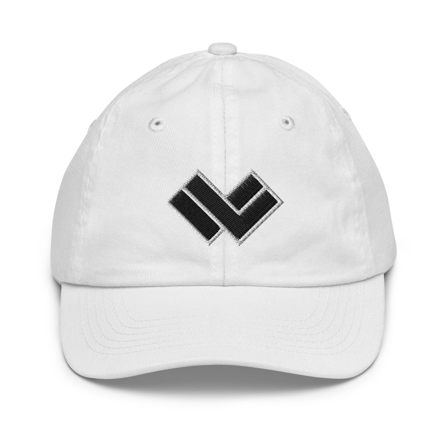 LAX World - Kid’s Cradle Collection Unisex Lacrosse Hat - White Front 