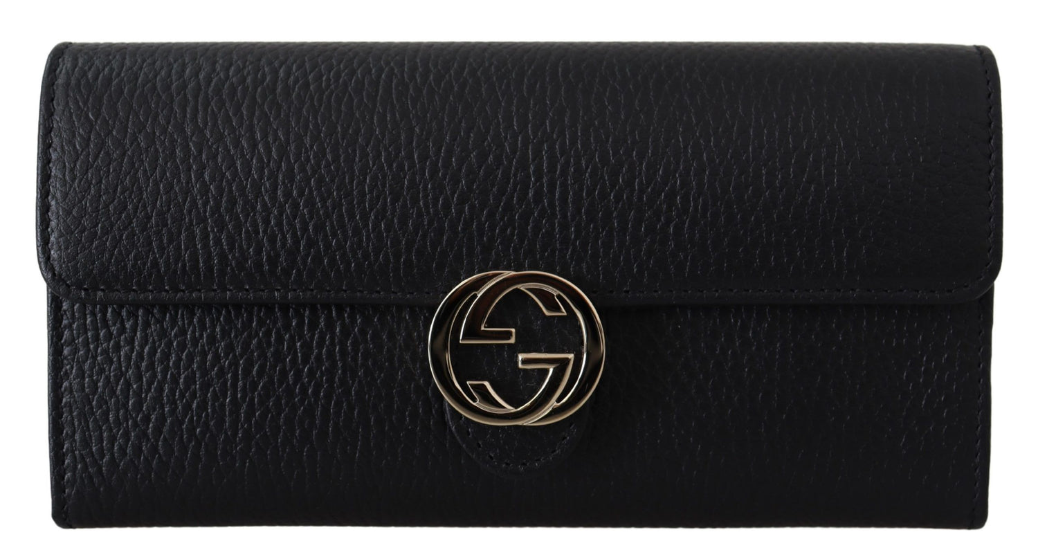 LAX World x Gucci - Black Icon Leather Wallet